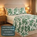Ver imagem 5 de Jogo Cama Queen Algodao Lauryn Tecido Estampado Premium:verde