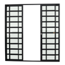 Ver imagem 1 de Porta de Correr Alumínio c/Traves.4F.210 x 240 V.Liso Preto Brimak