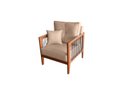 Ver imagem 3 de Poltrona Paris Corda nautica luxury linho bege com almofadas