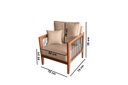 Ver imagem 6 de Poltrona Paris Corda nautica luxury linho bege com almofadas