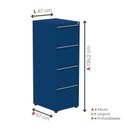 Ver imagem 5 de Gaveteiro Arquivo em Aço 4 Gavetas Of04sltcm