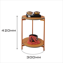 Conjunto de Mesa Lateral Moderna Retro para Sala de Estar:nature - 8