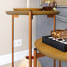 Conjunto de Mesa Lateral Moderna Retro para Sala de Estar:nature - 2