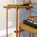 Ver imagem 2 de Conjunto de Mesa Lateral Moderna Retro para Sala de Estar:nature