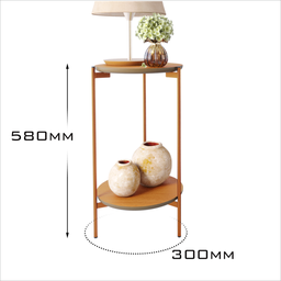 Conjunto de Mesa Lateral Moderna Retro para Sala de Estar:nature - 6