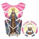 Ver imagem 1 de Kit Protetor Tanque Adesivo Moto Honda Nossa Senhora +2018 Rosa