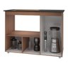 Balcão Gabinete de Cozinha Para Fogão Cooktop 4 bocas e Forno 3 portas Ana Moblis Móveis Savana Fren - 3