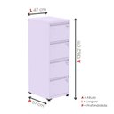 Ver imagem 5 de Gaveteiro Arquivo em Aço 4 Gavetas Of04sltcm