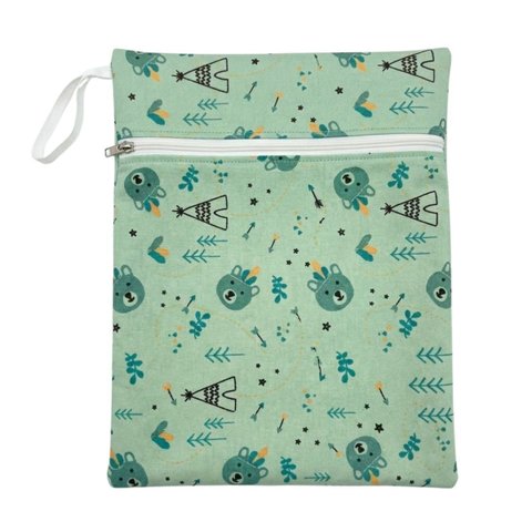 Saco Impermeável com Zíper Roupa Umida Urso Bebê Infantil