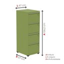 Ver imagem 5 de Gaveteiro Arquivo em Aço 4 Gavetas Of04sltcm