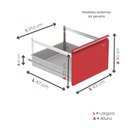 Ver imagem 7 de Gaveteiro Arquivo em Aço 4 Gavetas OF04SLTCM Vermelho