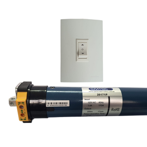 MOTOR TUBULAR C/ BOTOEIRA PARA PERSIANA/TOLDO 20n 45kg 110v - EMTECO