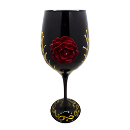 Taça Preta Pomba Gira Rosa Vermelha e Dourado - 1