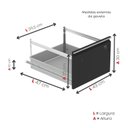 Ver imagem 7 de Gaveteiro Arquivo em Aço 4 Gavetas 47x136,2x57cm