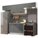 Ver imagem 3 de Armário de Cozinha Compacta 280cm Branco/Cinza Agata Madesa 02