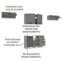 Ver imagem 5 de Armário de Cozinha Compacta 280cm Branco/Cinza Agata Madesa 02