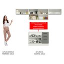 Ver imagem 6 de Armário de Cozinha Compacta 280cm Branco/Cinza Agata Madesa 02