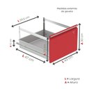 Ver imagem 7 de Gaveteiro Arquivo em Aço 4 Gavetas 47x136,2x57cm