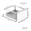 Ver imagem 7 de Gaveteiro Arquivo em Aço 4 Gavetas 136,2x47x57 Cm