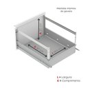 Ver mais imagens de Gaveteiro Arquivo em Aço 4 Gavetas 136,2x47x57 Cm