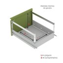 Ver mais imagens de Gaveteiro Arquivo em Aço 4 Gavetas 136,2x47x57 Cm