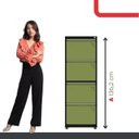 Ver imagem 6 de Gaveteiro Arquivo em Aço 4 Gavetas 136,2x47x57 cm Preto/Verde