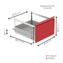 Ver imagem 7 de Gaveteiro Arquivo em Aço 4 Gavetas 136,2x47x57 Cm