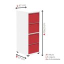 Ver imagem 5 de Gaveteiro Arquivo em Aço 4 Gavetas 136,2x47x57 Cm