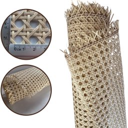 Palhinha Indiana Sextavada Palha para Assento Tela Rattan - 4