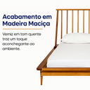 Ver imagem 4 de Cama de Casal Lunna 100% Madeira Maciça Bege/Caramelo