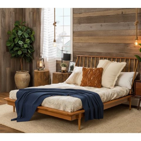 Cama de Casal Lunna 100% madeira Maciça