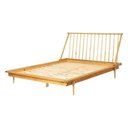 Ver imagem 2 de Cama de Casal Lunna 100% Madeira Maciça Bege/Caramelo