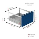 Ver imagem 7 de Gaveteiro Arquivo em Aço 4 Gavetas 136,2x47x57 Cm