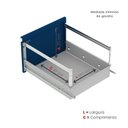 Ver mais imagens de Gaveteiro Arquivo em Aço 4 Gavetas 136,2x47x57 Cm