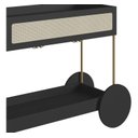 Ver imagem 4 de Carrinho Bar Porta Taças 110 cm:Nero/Dourado