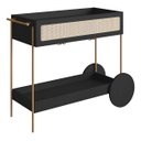 Ver imagem 1 de Carrinho Bar Porta Taças 110 cm:Nero/Dourado