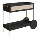 Ver imagem 1 de Carrinho Bar Porta Taças 110 cm:Nero/Dourado