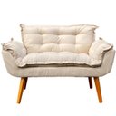 Ver imagem 3 de Kit Namoradeira Decorativa para Sala e 2 Poltronas para Recepção Manicure Consultório Alice Suede