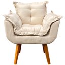 Ver imagem 5 de Kit Namoradeira Decorativa para Sala e 2 Poltronas para Recepção Manicure Consultório Alice Suede