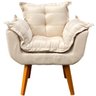 Kit Namoradeira Decorativa + 2 Poltronas Reforçadas Para Amamentação Suede - 5