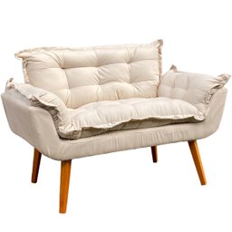 Kit Namoradeira Decorativa + 2 Poltronas Reforçadas Para Amamentação Suede - 2