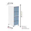 Ver imagem 5 de Gaveteiro Arquivo em Aço 4 Gavetas 136,2x47x57cm