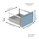 Ver imagem 7 de Gaveteiro Arquivo em Aço 4 Gavetas 136,2x47x57cm