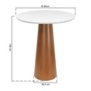 Ver imagem 2 de Mesa Alta Bistrô Cone - Amêndoa - Tampo Ø90cm Branco