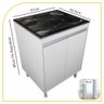 Balcão de Lavanderia 100% Mdf com Tanque Inox 48lt - 3