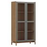 Cristaleira 190cm 2 Portas - Madeira Maciça Linha Barcelona  - 3