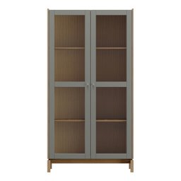 Cristaleira 190cm 2 Portas 100% Madeira Maciça Barcelona - 5