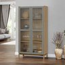 Cristaleira 190cm 2 Portas - Madeira Maciça Linha Barcelona  - 2