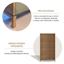 Cristaleira 190cm 2 Portas 100% Madeira Maciça Barcelona - 7