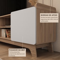 Rack para Tv até 75 Polegadas 100% Mdf 200x 61x 38,5 John - 6